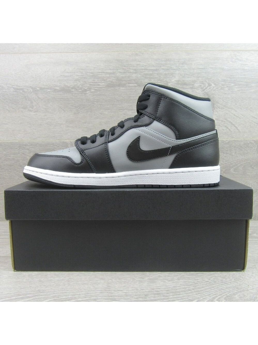 Air Jordan 1 Mid Shadow Red Black Shoes Men's Size 10.5 NEW - Picture 3 of 14